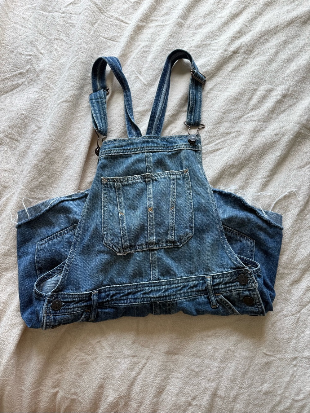 Abercrombie & Fitch Blue Denim Short Overalls - Picture 3 of 3